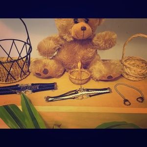 3 Piece Leather/Beaded Bracelet Set